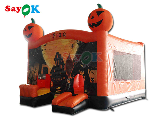 Commercial Haunted Halloween Inflatable Bounce House Castle Slide  15.7x15.7x16.4ft