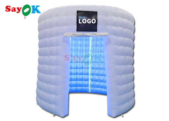 Custom Inflatable Photo Booth For Birthday Party Blow Up Led 360 Photo Booth Enclosure White Dome