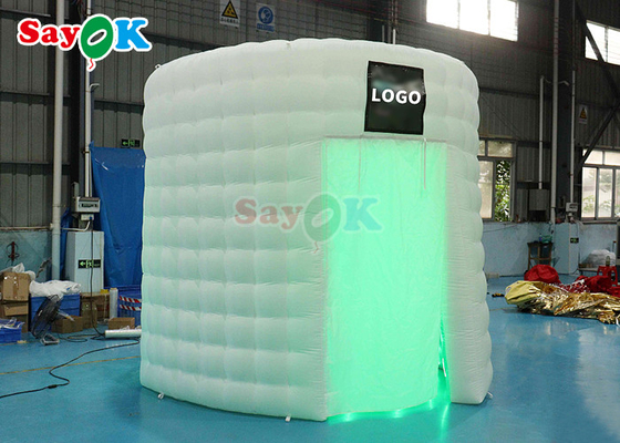 Custom Inflatable Photo Booth For Birthday Party Blow Up Led 360 Photo Booth Enclosure White Dome