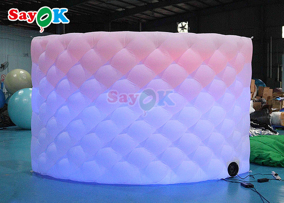 Inflatable Led Photo Booth Curved Inflatable Wall Stage Office Backdrop