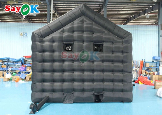 Black Party Inflatable Cube Tent Inflatable Nightclub With Disco And Laser Light For Inflatable Nightclub Rental