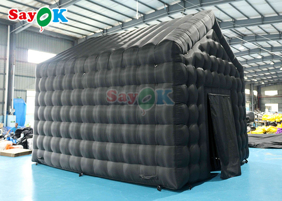 Black Party Inflatable Cube Tent Inflatable Nightclub With Disco And Laser Light For Inflatable Nightclub Rental