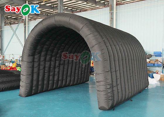 Black Inflatable Sports Tunnel Tent For Football Game Outdoor Events Entrance Tunnel