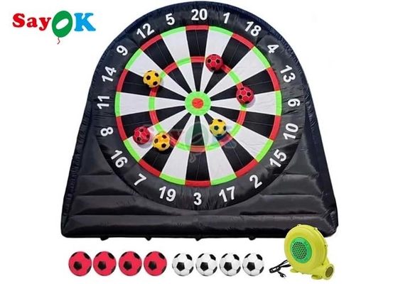 Giant Football Target 10ft Tall Inflatable Sports Games Outdoor Dartboard With 8pcs Soccer Balls