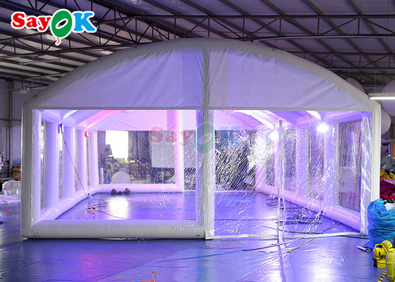 Digital Pringting Inflatable Pool Shade Bubble Dome Building Covered Air Cover Water Tent