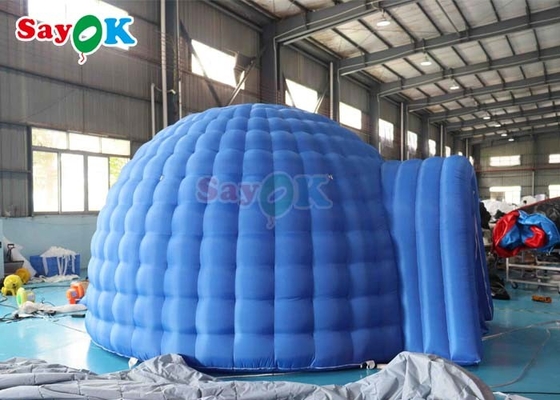 4m Tarpaulin Inflatable Igloo Dome Tent With LED Light Blower Promotional Parties