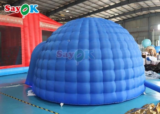 4m Tarpaulin Inflatable Igloo Dome Tent With LED Light Blower Promotional Parties