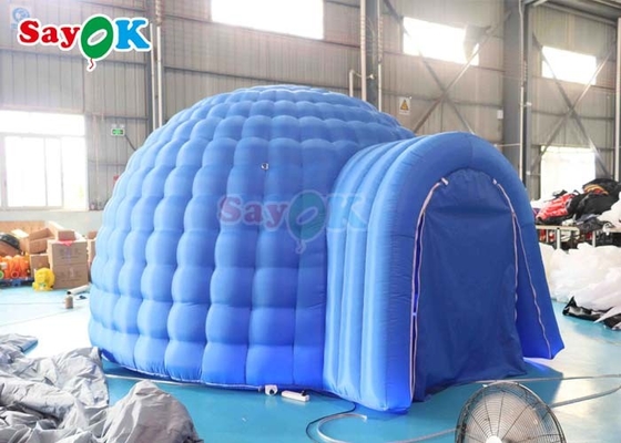 4m Tarpaulin Inflatable Igloo Dome Tent With LED Light Blower Promotional Parties