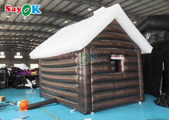 Giant Lights Oxford Cloth Inflatable Christmas House Inflatable Santa House