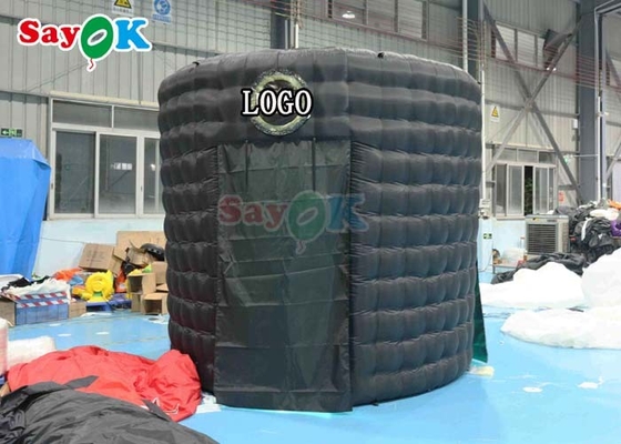 Custom Black Inflatable Dome Tent Birthday Party Inflatable Led 360 Photo Booth Enclosure