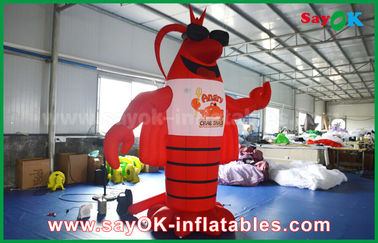 Blow Up Big Red Inflatable Lobster For Advertising Decoration / Giant Artificial Lobster Model