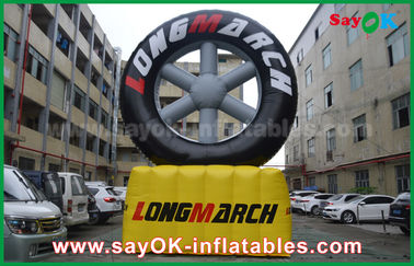 PVC Outdoor Advertising Inflatable Tire Model With Customized Logo Printing