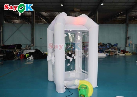 White 210d Nylon Cloth Inflatable Money Machine Cube Cash Grab Catching Booth