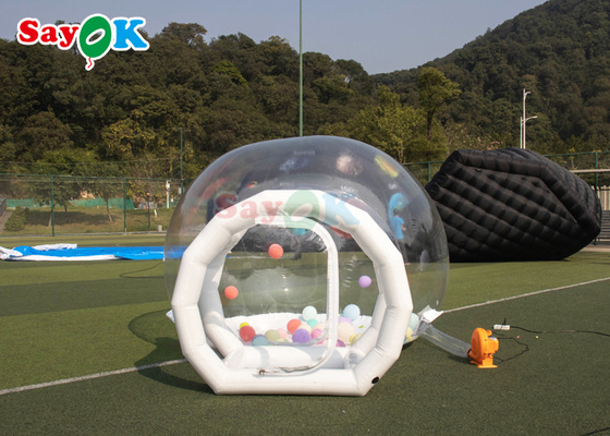 Clear Inflatable Bubble House Tent Single Tunnel Bubble House Dome Camping Hut With Blower