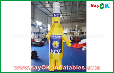 Custom Yellow / Blue Portable Inflatable Cartoon Characters For Commercial Advertising