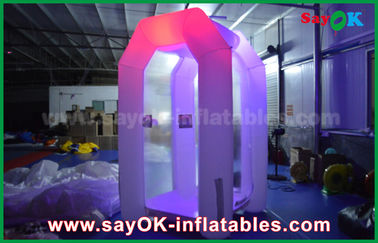 Inflatable Game Custom White Commercial Inflatable Money Booth Led Lighting Inflatable Party Tent