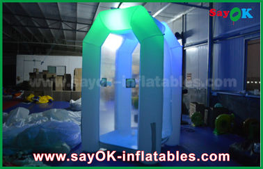 Inflatable Game Custom White Commercial Inflatable Money Booth Led Lighting Inflatable Party Tent