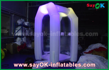 Inflatable Game Custom White Commercial Inflatable Money Booth Led Lighting Inflatable Party Tent