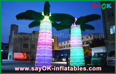Custom White Led Tree Inflatable Lighting Decoration With Air Blower SGS Certificate