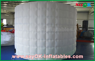 Inflatable Led Photo Booth White Durable Curved Inflatable Lighting Tent For Promotion / Advertising