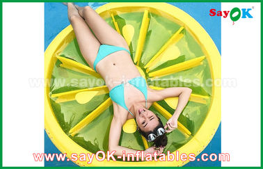 Yellow / Red / Fruit Slice Pool Float Raw Inflatable Pool Toys For Swimming