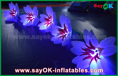 White Lily Flower Chain Outdoor Inflatable Decorations Oxford Cloth For Wedding