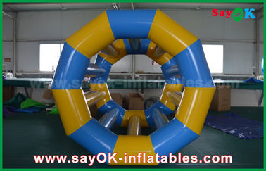 Inflatable Water Tunnel Yellow / Blue Funny Rolling Inflatable Water Toys Inflatable Pool Toys For Water Park