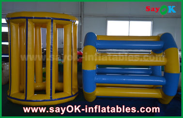 Inflatable Water Tunnel Yellow / Blue Funny Rolling Inflatable Water Toys Inflatable Pool Toys For Water Park