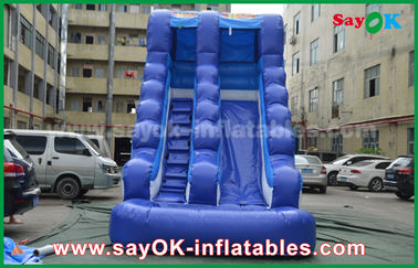 Inflatable Jumping Bouncer / Safety PVC Tarpaulin Inflatable Bouncer Slide Yellow / Blue Color For Playing