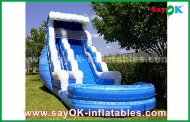 Inflatable Jumping Bouncer / Safety PVC Tarpaulin Inflatable Bouncer Slide Yellow / Blue Color For Playing