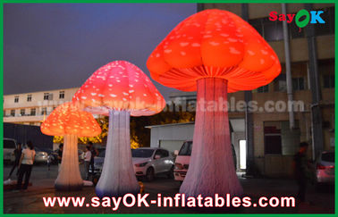 190T Nylon Red 2 - 5 M Mushroom Inflatable Led Light For Advertising / Decoration