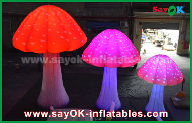 190T Nylon Red 2 - 5 M Mushroom Inflatable Led Light For Advertising / Decoration