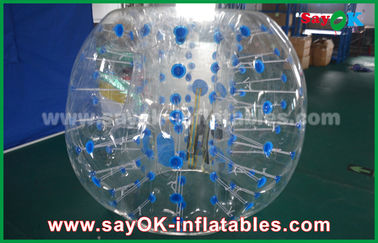 Soccer Inflatable Games Transparent Red / Blue Large Inflatable Sports Games Bubble Soccer 1.5m For Camping