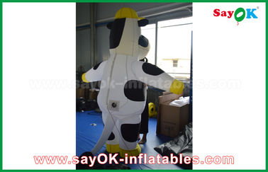 Cartoon Characters For Birthday Parties White Yellow Inflatable Model Cows / Bear Shaped For Amusement Park