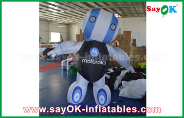 Giant Inflatable Robot Custom 2mH Oxford Cloth Robot Custom Inflatable Products Blue For Advertising