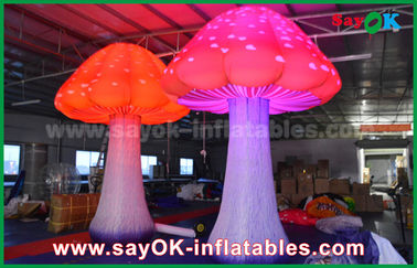 Custom Inflatable Products Red Oxford Cloth Mushroom With Built - In Blower