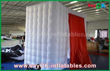 Inflatable Photo Studio 1 Door 2.5m Custom Black / White Inflatable Photo Booth With LED Light Oxford Cloth