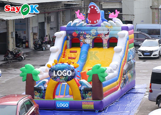 Commercial Inflatable Slide Cartoon Pvc Inflatable Bouncer Slide Children Bounce Castle Fun Slide Obstacle Course