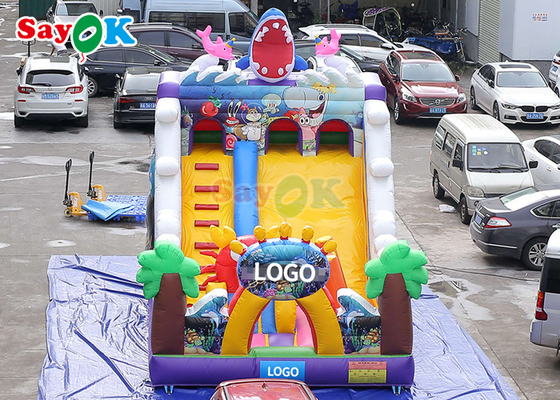 Commercial Inflatable Slide Cartoon Pvc Inflatable Bouncer Slide Children Bounce Castle Fun Slide Obstacle Course