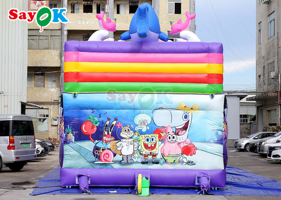 Commercial Inflatable Slide Cartoon Pvc Inflatable Bouncer Slide Children Bounce Castle Fun Slide Obstacle Course