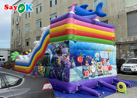 Inflatable Shark Slide Commercial Inflatable Bouncer Slide Cartoon Inflatable Bounce House Kids Jumping Slide