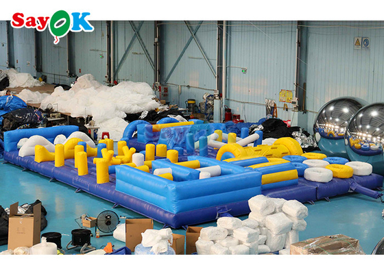 Digital Pringting Commercial Bounce House 36ft Kids Land Inflatable Obstacle Course Game Equipment