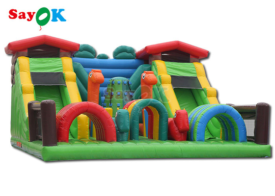 Funny Inflatable Theme Park Bouncer Slide Trampoline For Kids Commercial Indoor Playground Equipment