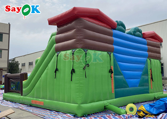 Funny Inflatable Theme Park Bouncer Slide Trampoline For Kids Commercial Indoor Playground Equipment