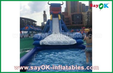 Inflatable Water Slides For Kids Giant Inflatable Bull / Elephant Cartoon Bouncer Water Slids For Adults And Kids