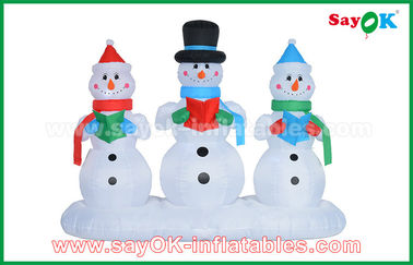 210D Oxford Cloth Inflatable Cartoon Characters Popular White Snowman / Olaf