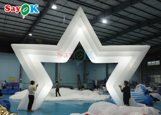 Giant Inflatable Star Arch Led Light Inflatable Star Archway For Outdoor Advertising Party