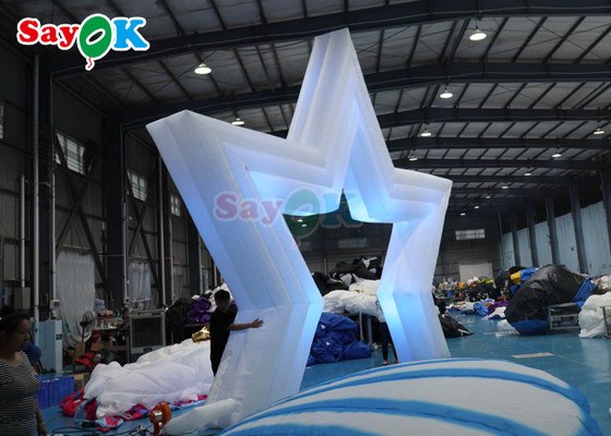 Giant Inflatable Star Arch Led Light Inflatable Star Archway For Outdoor Advertising Party