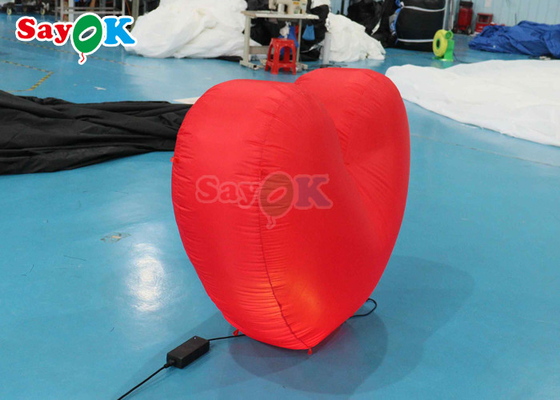 Giant Inflatable Heart Light Red Wedding Proposal Scenefor Incredible Events