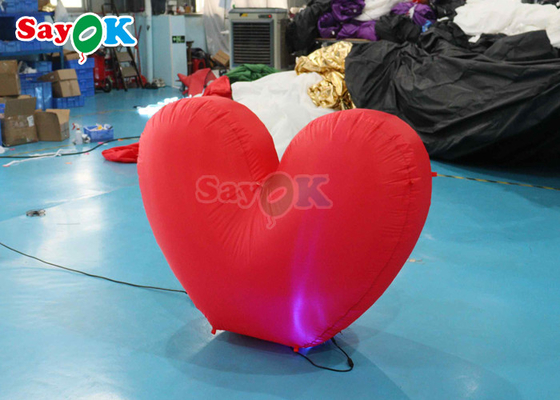 Giant Inflatable Heart Light Red Wedding Proposal Scenefor Incredible Events